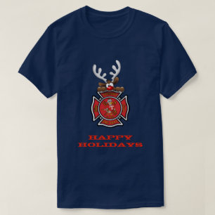 T-shirts Happy Holidays Reindeer Tremont Fire Department