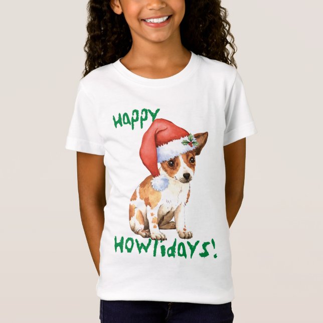 T-shirts Happy Howlidays Chihuahua (Frente)