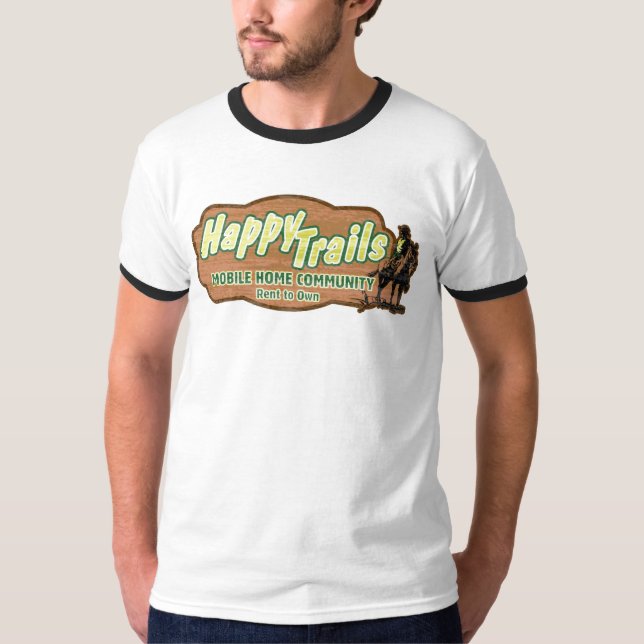 T-shirts happytrailsmobilehome (Frente)