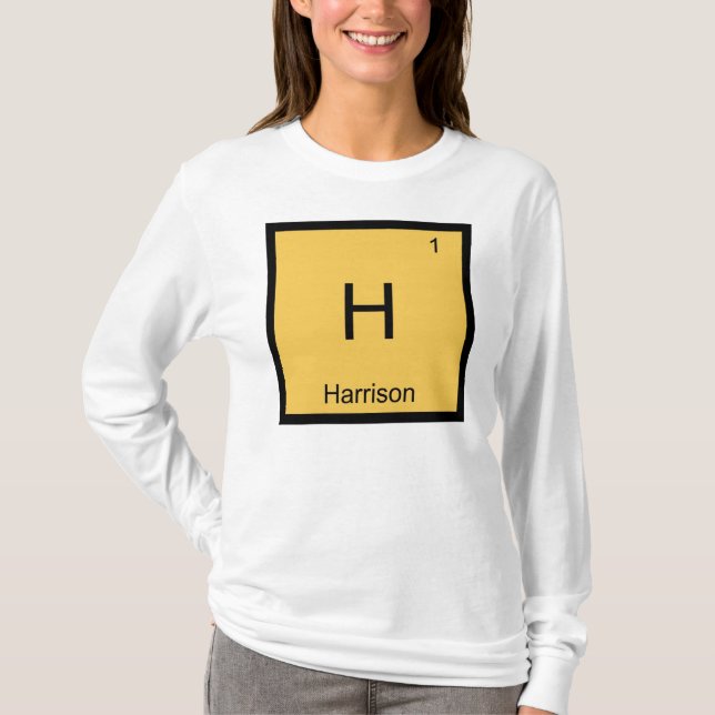 T-shirts Harrison Nome Elemento Químico Tabela Periódica (Frente)