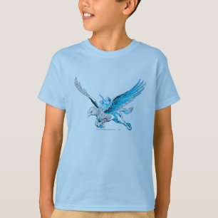 T-shirts Harry e Hermione em um Hippogriff