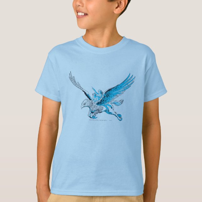 T-shirts Harry e Hermione em um Hippogriff (Frente)
