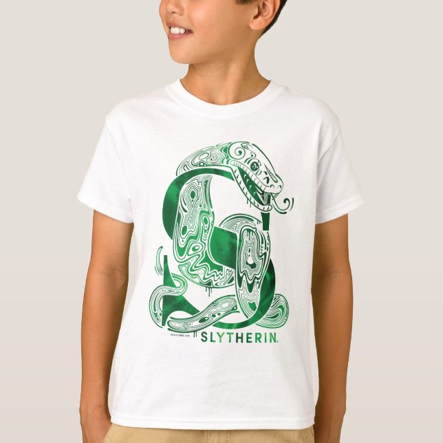 T-shirts Harry Potter | Aguamenti SLYTHERIN™ Gráfico (Frente)