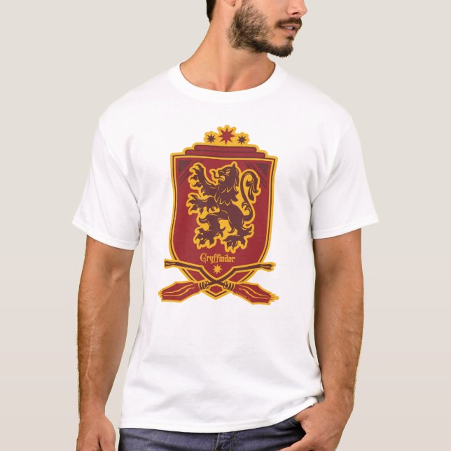 T-shirts Harry Potter | Brasão QUIDDITCH™ da Gryffindor (Frente)
