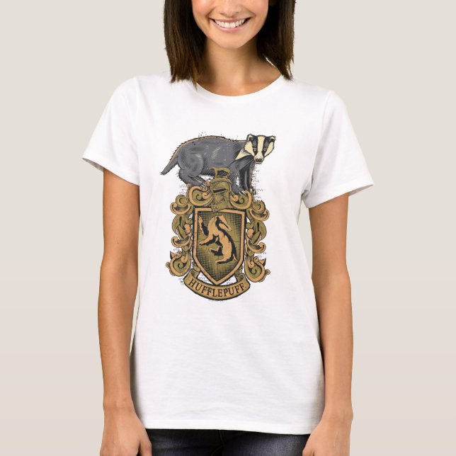 T-shirts Harry Potter| Descanso de Hufflepuff com Badger (Frente)