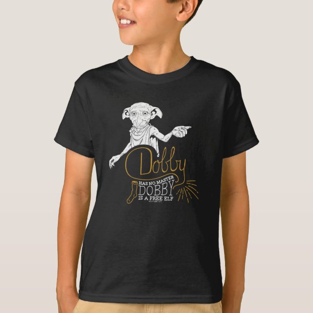 T-shirts Harry Potter| Dobby Não Tem Mestre (Frente)