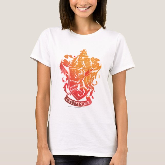 T-shirts Harry Potter | Gryffindor Crest - Splattered (Frente)