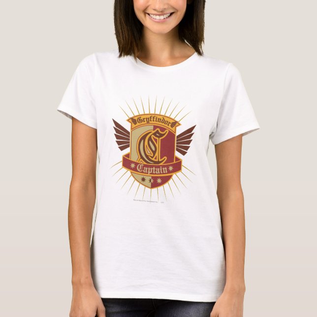 T-shirts Harry Potter| Gryffindor QUIDDITCH � Capitão Emble (Frente)