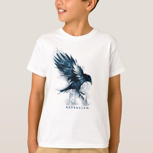 T-shirts Harry Potter | RAVENCLAW™ Raven Watercolor (Frente)