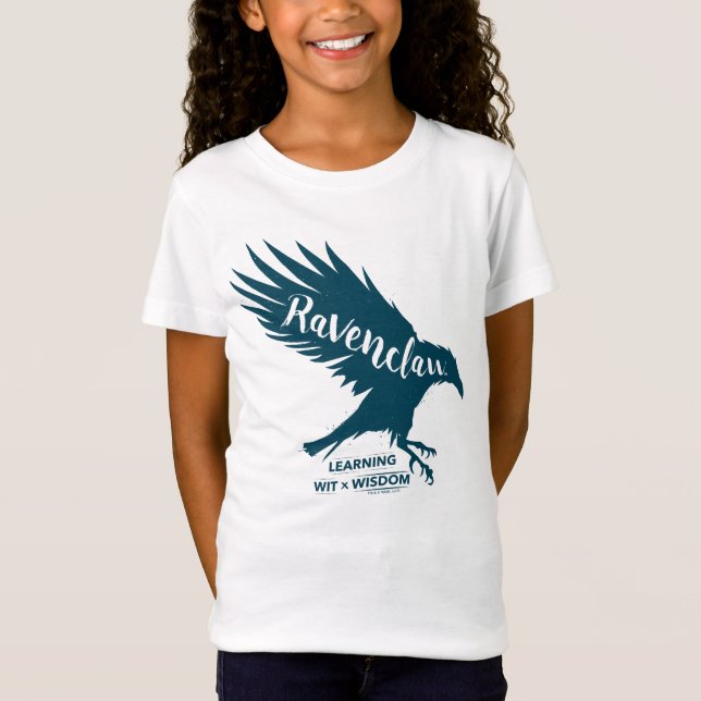 T-shirts Harry Potter | Silhueta da RAVENCLAW™ Tipografia (Frente)
