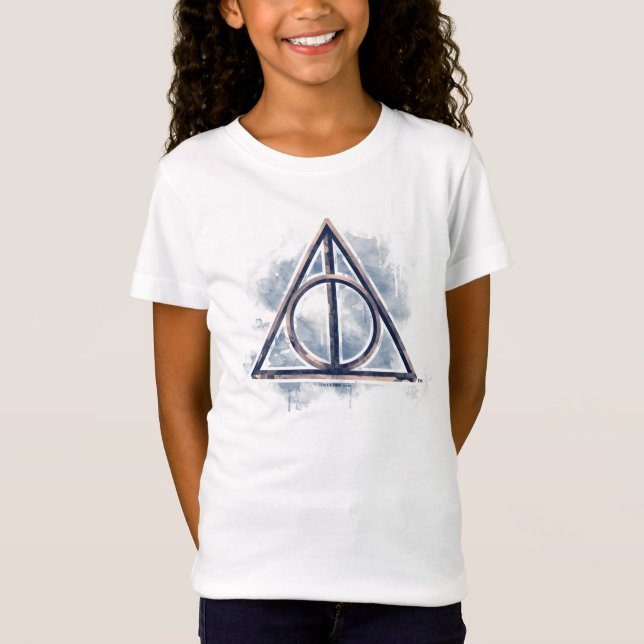 T-shirts Harry Potter | Símbolo das Relíquias da Morte em A (Frente)