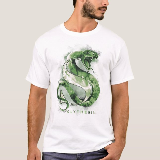 T-shirts Harry Potter | SLYTHERIN™ Cobra Watercolor (Frente)
