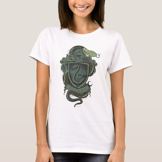 T-shirts Harry Potter| Slytherin Crest (Frente)