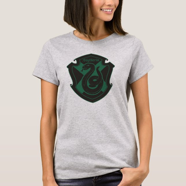 T-shirts Harry Potter| Slytherin House Pride Crest (Frente)