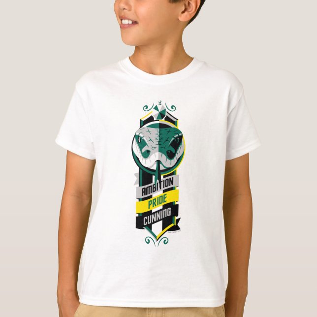 T-shirts Harry Potter| Tabuleiros de Casa SLYTHERIN™ Sigil (Frente)