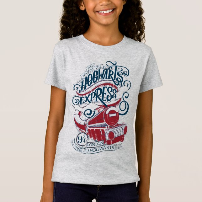 T-shirts Harry Potter | Tipografia Hogwarts Express (Frente)