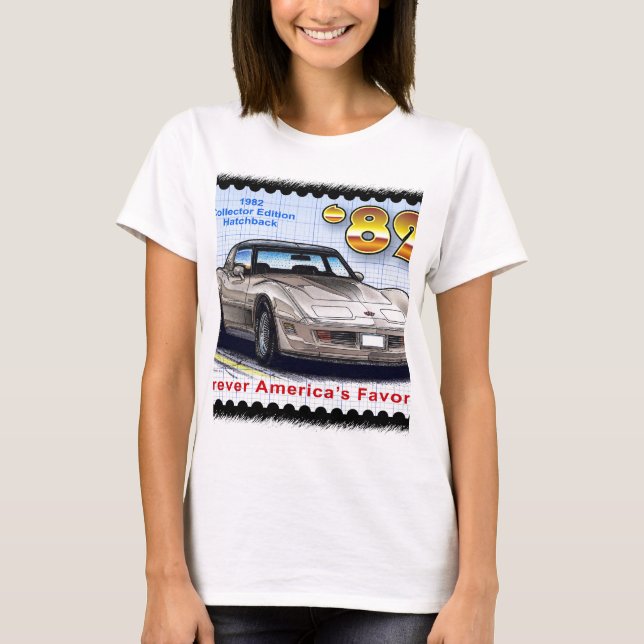 T-shirts Hatchback 1982 da edição do coletor Corveta (Frente)