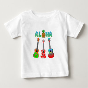 T-shirts Havaiano Ukulele Aloha Havaí