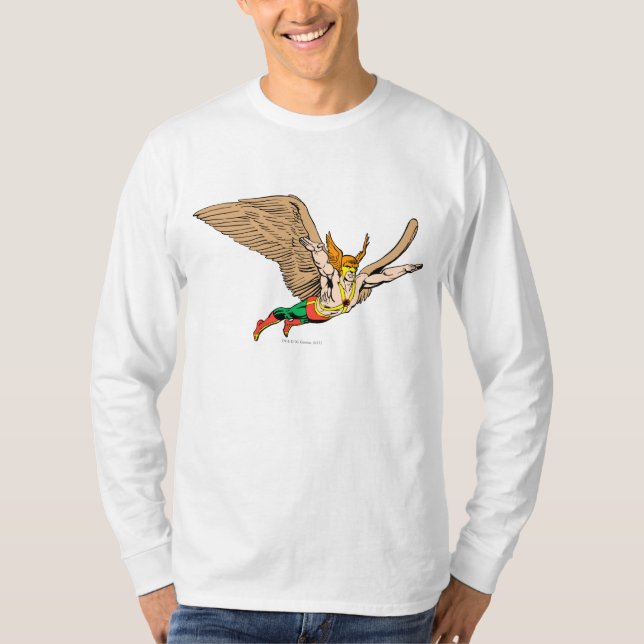 T-shirts Hawkman Flies (Frente)