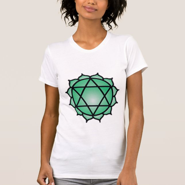 T-shirts Heart Chakra Balance Bella Canvas Fine Jersey (Frente)