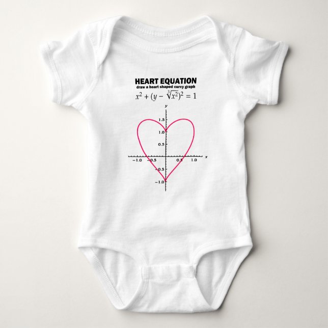 T-shirts heart equation: mathematics (Frente)