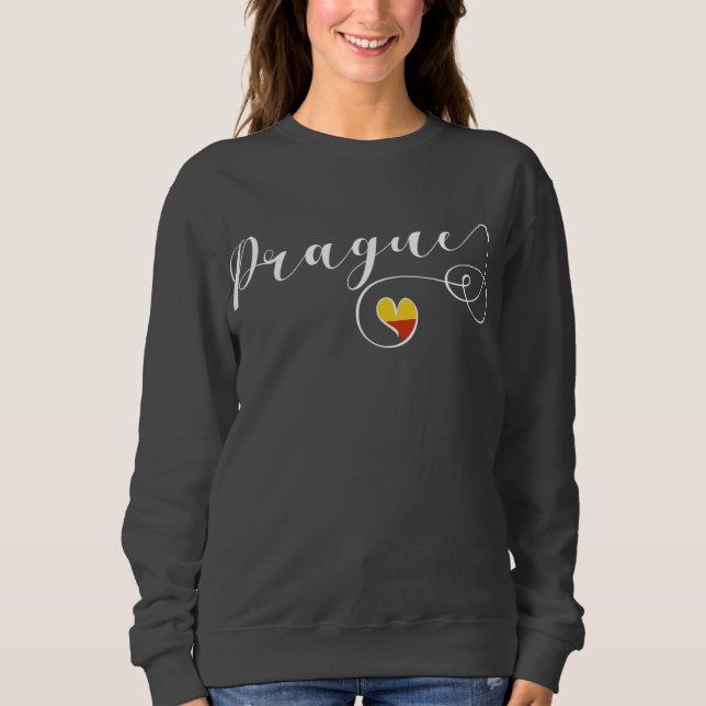 T-shirts Heart Praga Sweatshirt, República Checa (Frente)