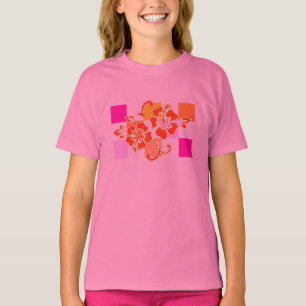 T-shirts heckerboard Hibiscus Hawaiian Floral
