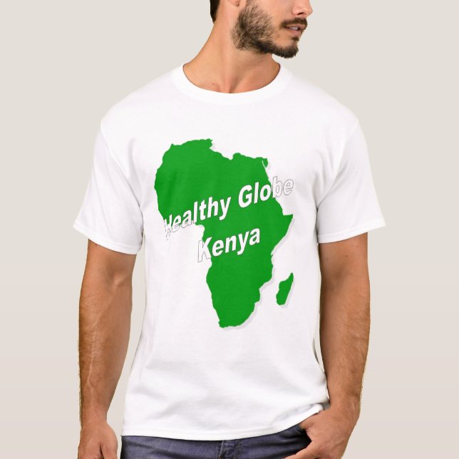 T-shirts Hectograma do verde de África (Frente)