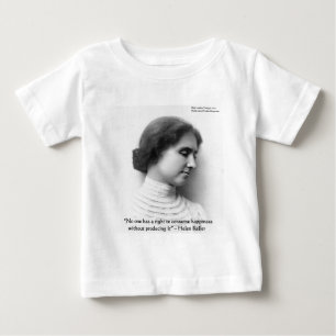 T-shirts Helen Keller "Felicidade à Direita" Wisdom Cote Gi