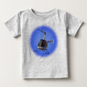 T-shirts Helicóptero Baby Shirts Criança Helicóptero T-shir