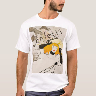 T-shirts Henri de Toulouse-Lautrec CONFETTI Vintage Art