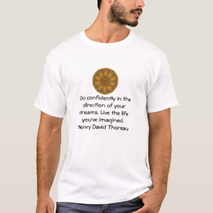 T-shirts Henry David Thoreau Cotação do Sonho Motivacional