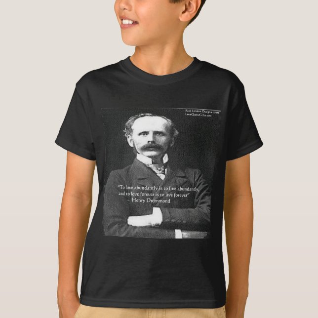 T-shirts Henry Drummond "Amor 4Ever" Presentes de Citação d (Frente)