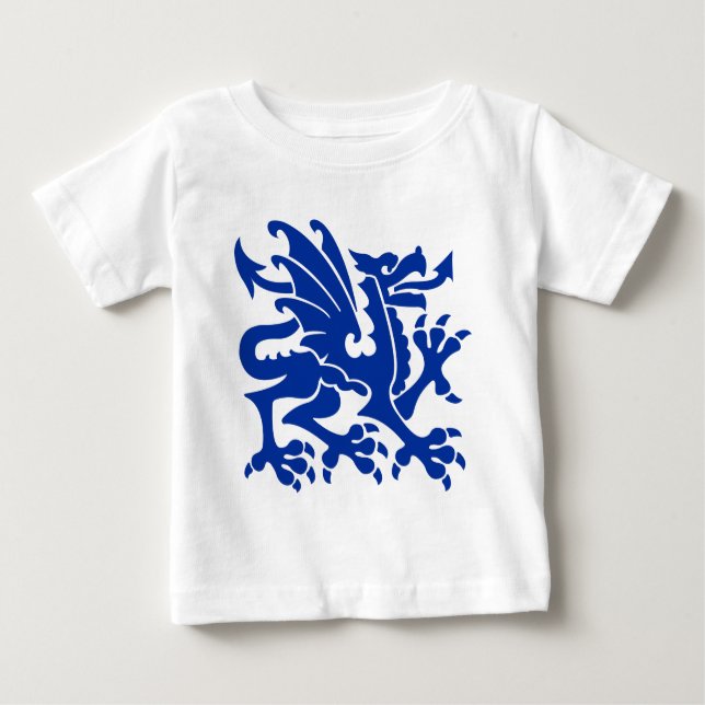 T-shirts Heraldic Dragon 01 - Marinho Azul (Frente)