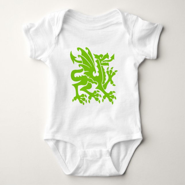 T-shirts Heraldic Dragon 01 - Verde marciano (Frente)