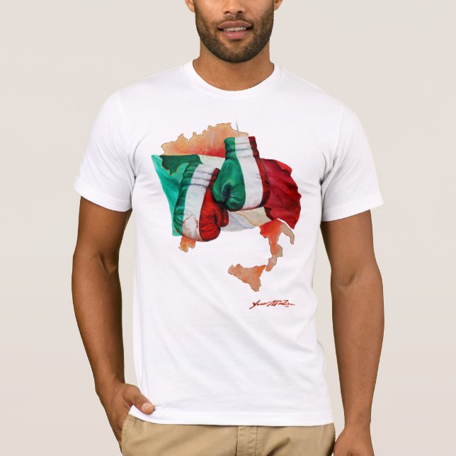 T-shirts Herança italiana do encaixotamento (Frente)