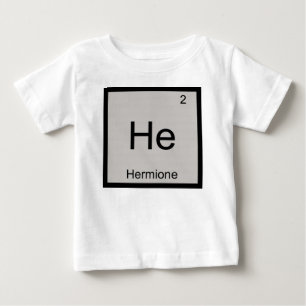 T-shirts Hermione Name Chemistry Elemento de Química Mesa 