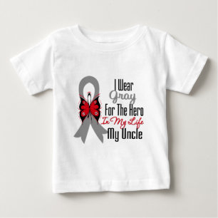 T-shirts Herói da fita do cancro cerebral meu tio