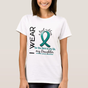 T-shirts Herói do câncer de ovário em minha filha 4 da v