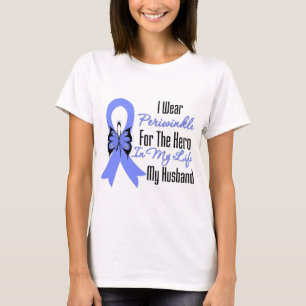 T-shirts Herói esofágico da fita do cancer meu marido