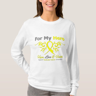 T-shirts Herói tribal da fita do cancer Testicular