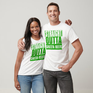 T-SHIRTS HETERO DE RUA VERDE DE CERVEJA. DIA DE PATRICK
