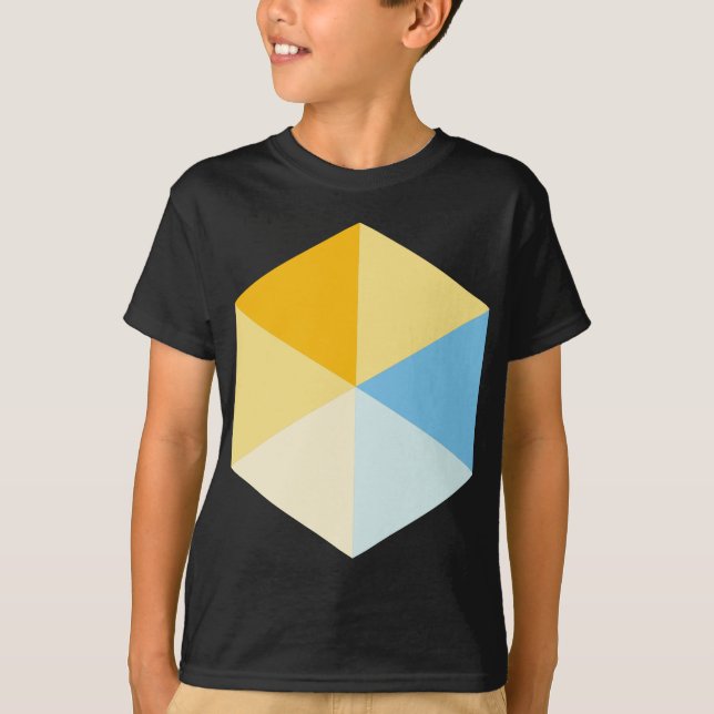 T-shirts Hexágono a cores 03 (Frente)