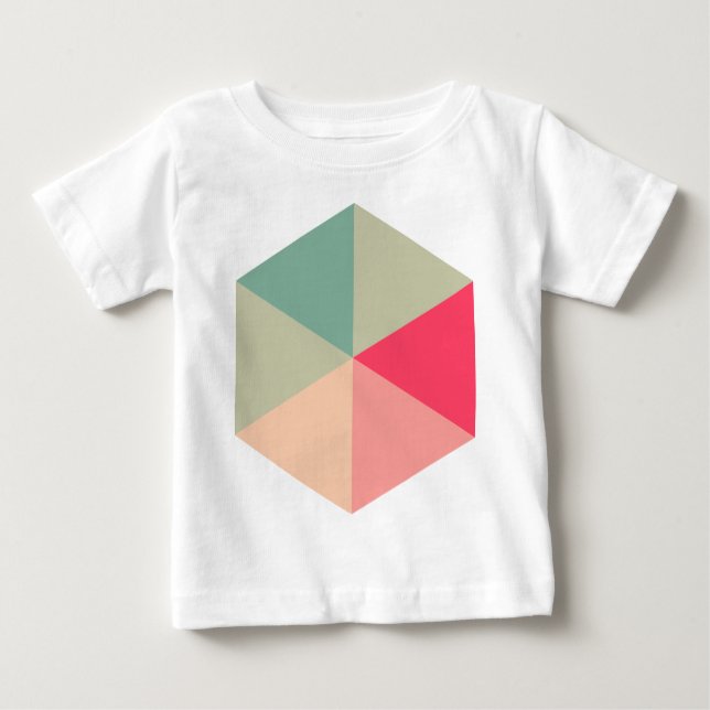 T-shirts Hexágono a cores 04 (Frente)