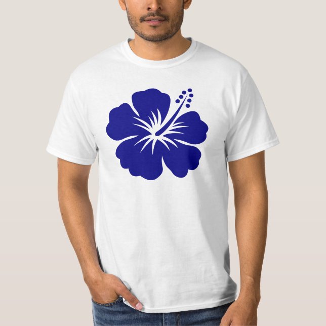T-shirts Hibiscus dos azuis marinhos (Frente)