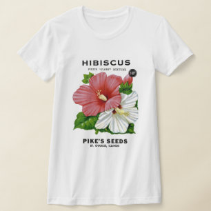 T-shirts Hibiscus Vintage Seed Packet