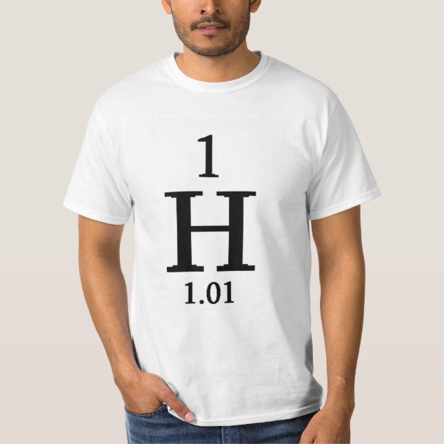T-shirts Hidrogênio obtido? no branco (Frente)