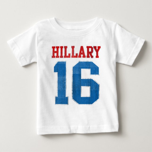 T-shirts Hillary 2016, time do colégio retro do Grunge (Frente)