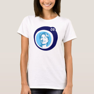 T-shirts Hillary Clinton 08. bolhas azuis.