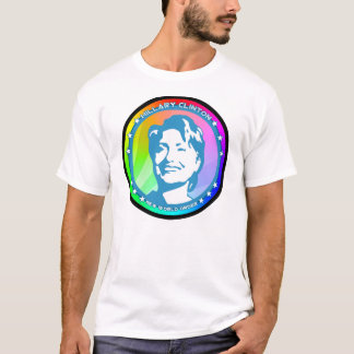 T-shirts hillary clinton. arco-íris.